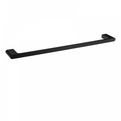 Square Matt Black Single Towel Rail 600mm Solid Brass Wall Mounted Square Matt Black Single Towel Rail 600mm Solid Brass Wall Mounted